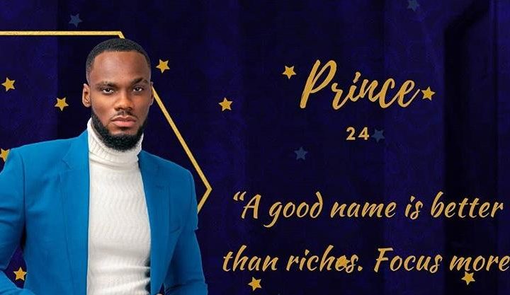 Prince BBNaija Evicted in Week 8 from Big Brother Naija Lockdown.
