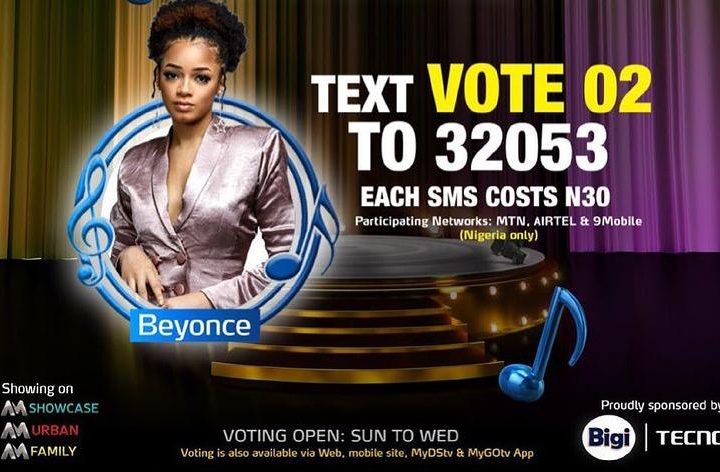 How to Vote Beyonce on Nigerian Idol 2021 on Mobile, Website, SMS, GOtv App. DStv App