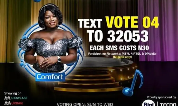 How to Vote Comfort on Nigerian Idol 2021 on Mobile, Website, SMS, GOtv App. DStv App