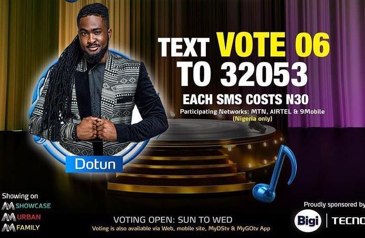 How to Vote Dotun on Nigerian Idol 2021 on Mobile, Website, SMS, GOtv App. DStv App.